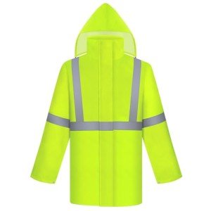 Hi-Vis Waterproof Rain Jacket for Hiking & Work