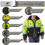 Men's Waterproof High Visibility Jacket with Hood