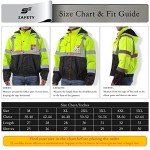 Men's Waterproof High Visibility Jacket with Hood