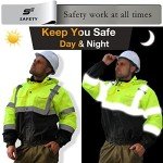 Men's Waterproof High Visibility Jacket with Hood