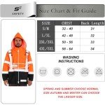 Hi-Vis Waterproof Rain Jacket for Men - Orange