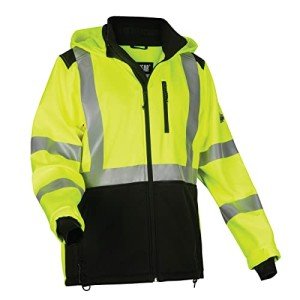Hi-Vis Softshell Water-Resistant Jacket - Lime Medium