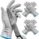 Cut Resistant Gloves, Level 5 Protection, 2 Pairs