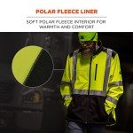 Hi-Vis Softshell Water-Resistant Jacket - Lime Medium