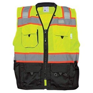Premium High-Visibility Surveyors Safety Vest with Pockets