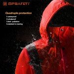 Hi-Vis Waterproof Hooded Safety Jacket for Men