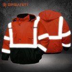 Hi-Vis Waterproof Hooded Safety Jacket for Men