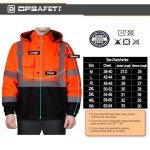 Hi-Vis Waterproof Hooded Safety Jacket for Men