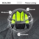 Men’s High Visibility Fleece Lined Safety Hoodie