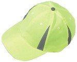 Bright Neon Safety Cap with Reflective Panels
