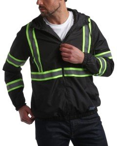 Men's Hi-Vis Waterproof Safety Jacket - Size Large