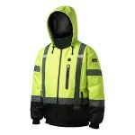 Hi-Vis Waterproof Heated Safety Bomber Jacket for Men
