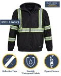 Men's Hi-Vis Waterproof Safety Jacket - Size Large