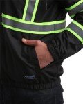 Men's Hi-Vis Waterproof Safety Jacket - Size Large