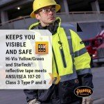 Hi-Vis Waterproof Heated Safety Bomber Jacket for Men