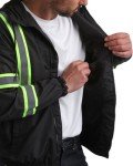 Men's Hi-Vis Waterproof Safety Jacket - Size Large