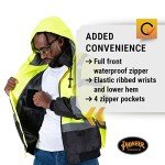Hi-Vis Waterproof Heated Safety Bomber Jacket for Men