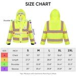 TICONN Waterproof Reflective Hi-Vis Rain Jacket