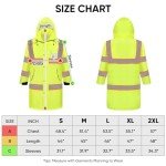 TICONN Waterproof Hi-Vis Reflective Rain Coat