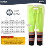 Hi-Vis Waterproof Rain Pants with Reflective Safety