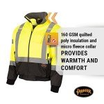 Hi-Vis Insulated Waterproof Winter Work Jacket
