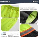 Hi-Vis Waterproof Rain Pants with Reflective Safety