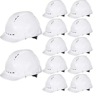 12 Pack Adjustable Vented Hard Hats for Safety