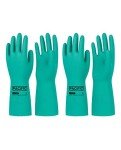 Nitrile Chemical Resistant Gloves - 2 Pairs, Large