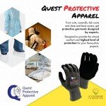 Heavy-Duty Cut Resistant Work Gloves - 3 Pairs