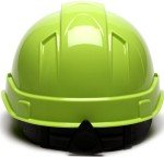 Hi-Vis Lime Pyramex Ridgeline Hard Hat 6-Point Ratchet