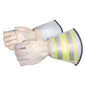 Deluxe Horsehide Leather Lineman Gloves with Reflective Cuff