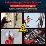Red 12KV Insulating Rubber Safety Gloves - 2 Pack