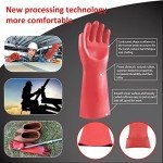 Red 12KV Insulating Rubber Safety Gloves - 2 Pack