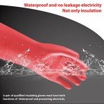 Red 12KV Insulating Rubber Safety Gloves - 2 Pack