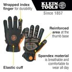 Klein Tools Size L Electrician Gloves, Black/Grey