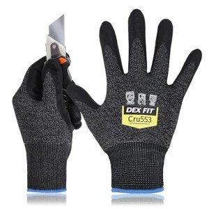 Level 5 Cut Resistant Gloves - Lightweight & Touchscreen