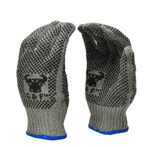 X-Large Natural Cotton Work Gloves with Dots