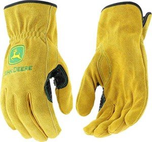 John Deere Leather Work Gloves - X Large, 2 Pack