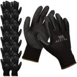 ACKTRA Coated Nylon Safety Gloves - 12 Pairs