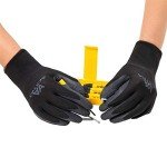 ACKTRA Coated Nylon Safety Gloves - 12 Pairs
