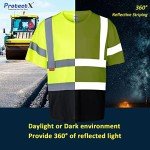High Visibility Lime Green Reflective Safety T-Shirt 3-Pack