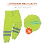 High Visibility Reflective Safety Pants - Lime