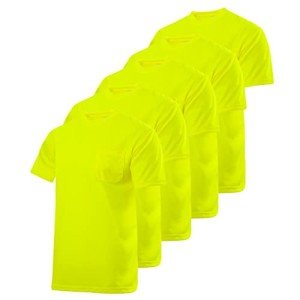 High Visibility Yellow Safety Work T-Shirt with Pocket