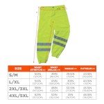 High Visibility Reflective Safety Pants - Lime