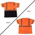 Vendace High Visibility Reflective Safety T-Shirts - 3 Pack
