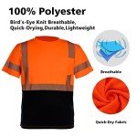 Vendace High Visibility Reflective Safety T-Shirts - 3 Pack