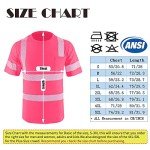 Hi Vis Safety Shirts with Reflective Strips - Pink