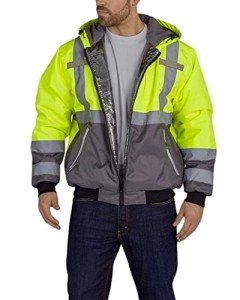 Hi-Vis Reflective Warm-Up Bomber Jacket - Yellow