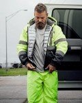 Hi-Vis Reflective Warm-Up Bomber Jacket - Yellow