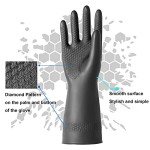 Heavy-Duty Chemical-Resistant Latex Gloves, Large